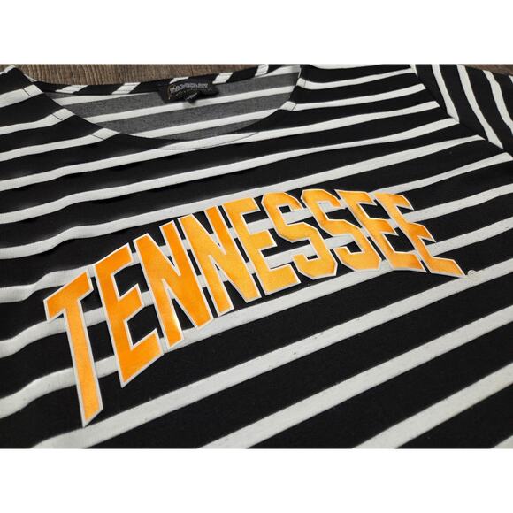 GameDay Couture Black Stripe Tennessee Volunteers Womens XL Ruffle Sleeve Blouse - Picture 3 of 5
